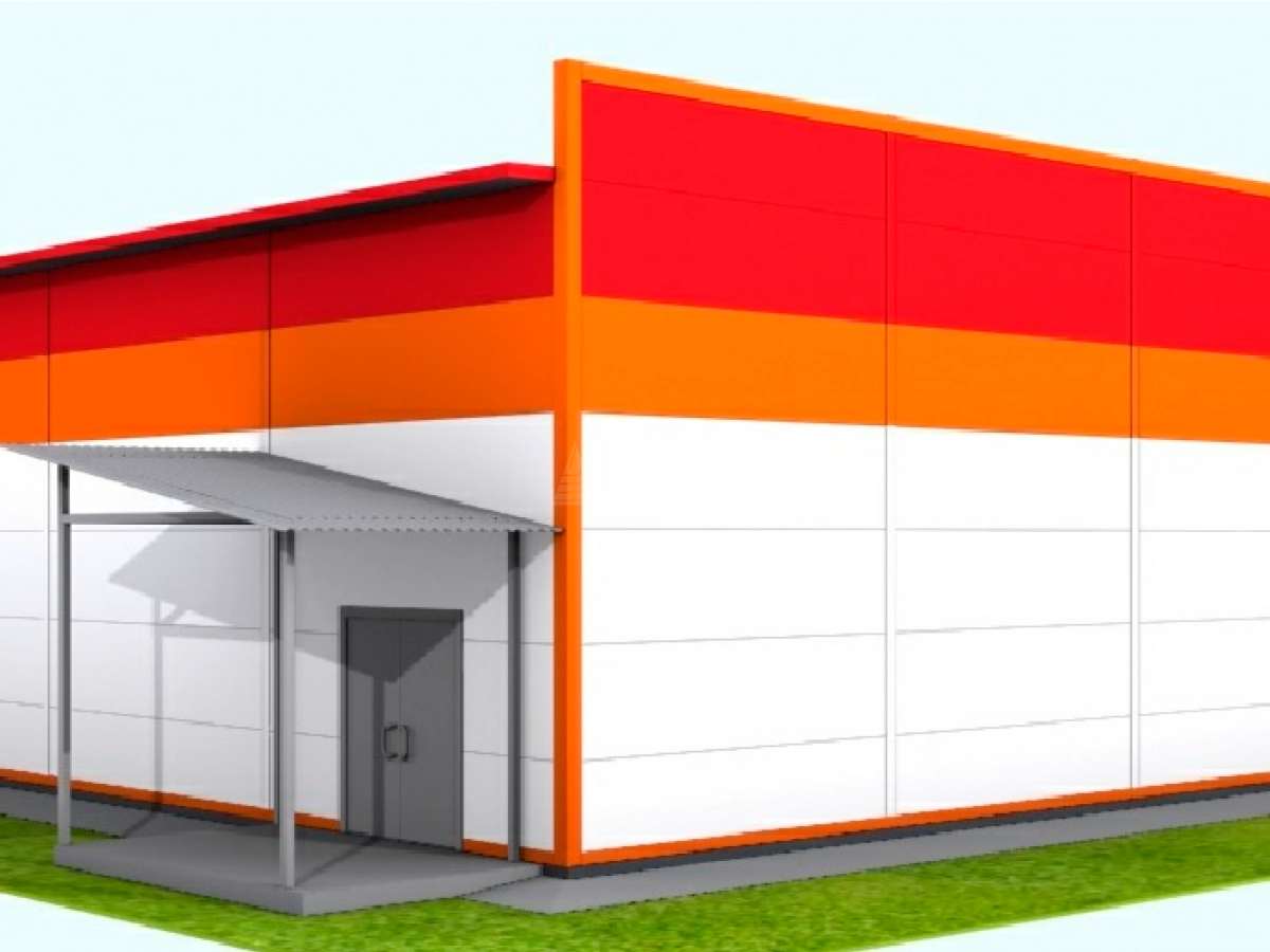 3D визуализация Проект магазина из сэндвич-панелей - фото 3