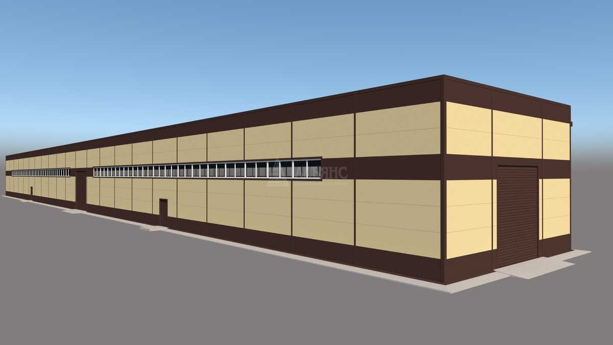 3D визуализация Производственное здание из сэндвич-панелей - фото 5