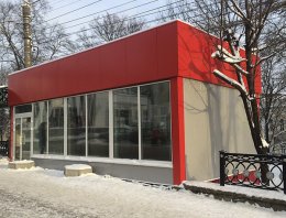 Цветочный павильон из сэндвич-панелей, построенная компанией Альянс - Цветочный павильон, Изготовлен из сэндвич-панелей, Киров, ул. Карла Маркса