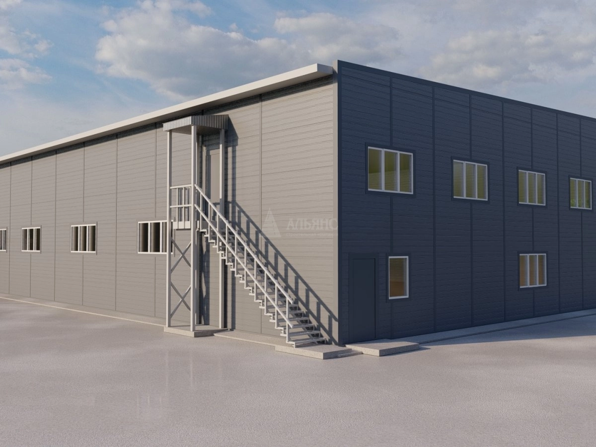 3D визуализация СТО из сэндвич-панелей - фото 2